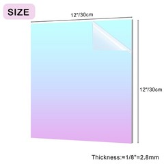 5 PCS Iridescent Acrylic Sheets DIY Art Craft Painting 11.8×11.8 Inch 2.8mm