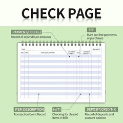 Checkbook Register, Check Registers for Personal Checkbook, Financial Ledger,…