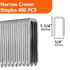 2000-Count 18 Gauge 1/4 Inch Narrow Crown Staples (1/2″+3/4″+1″+1-1/4″+1-1/2″),