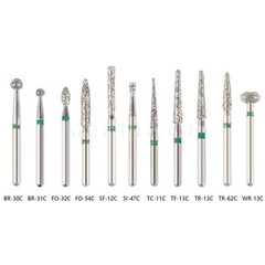 50 pcs Dental Turbine Diamond Burs For High Speed Handpiece Friction Grip Burs