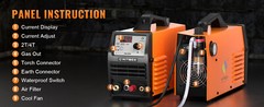Portable HITBOX HBC5500 Plasma Cutter Orange UNT Pilot Arc Dual 110/220V IGBT