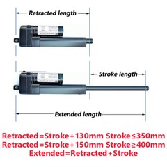 Linear Actuator 12V Heavy Duty Waterproof Stroke 2″~40″ 1000MM 2000N 450lbs