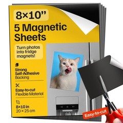 Strong SelfStick Adhesive Magnetic Sheets 5 Pcs 8×10″/20x25cm – Customizable …