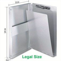 Heavy Duty Aluminum Metal Clipboard Storage Box – Form Holder w/ Clip Inside