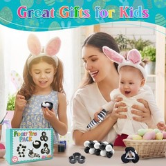 Fidget Toys Adults Pack, 5PC Sensory Set Easter Normal, Black & White