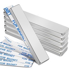 Strong Magnet Strips Heavy Duty – Rare Earth Magnets with Adhesive – Pack of 6