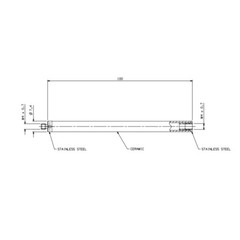 M4 Thread Ceramic Stem 100mm Length CMM Stylus Extension Compatible A-5000-7727