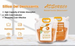 2 LBS Adsorbco Desiccant Beads, Indicating Silica Gel Beads (Orange to Green）