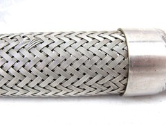 3/4 in x 19 in BRAIDED STAINLESS STEEL HOSE 24in Overall 3/4 in NPT x 3/4 in NPT