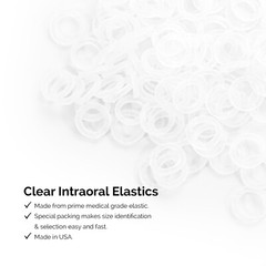 Close Teeth Gaps Orthodontic Intraoral Elastic Bands Latex-Free Made In USA