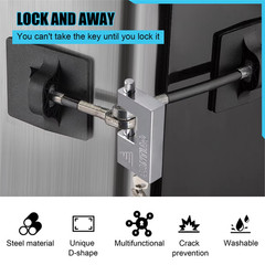 Heavy Duty Security Padlock D-Shaped Chain Lock 94mm Shipping Container Garage