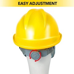 TRQWH Yellow Safety Hard Hat Adjustable Vents Cotton Sweatband Safety Helmet