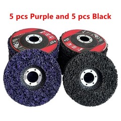 10 PCS 4.5″ x 7/8″ Black & Purple Poly Strip Discs, Rust Paint Oxidation Remover