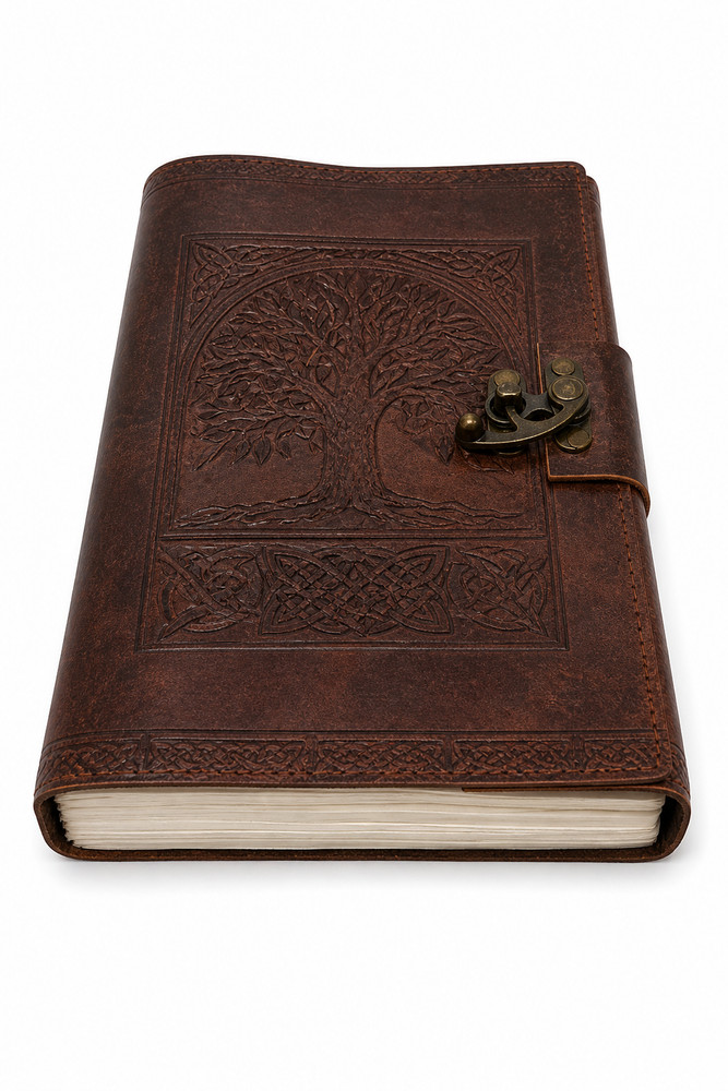 Large Leather Journal 10×7 Vintage Notebook Diary Writing Book Clasp