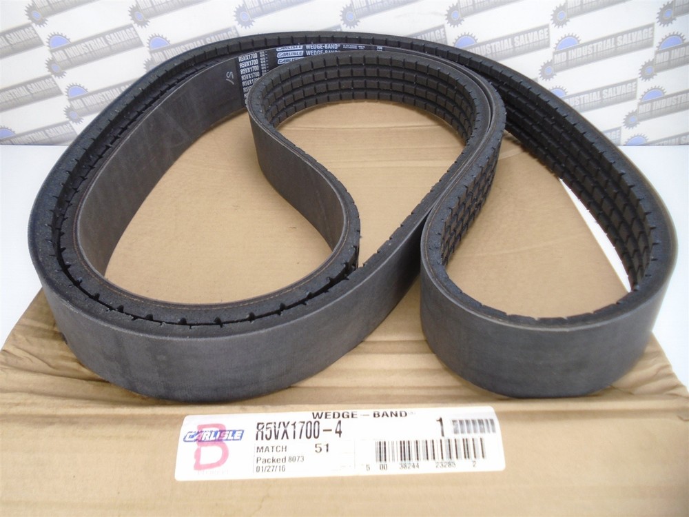 CARLISLE – R5VX1700-4 – 5V Power Wedge COG BAND BELT- 4-RIB – (NEW in BOX)