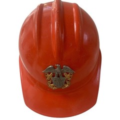Vtg US Navy Officer E D Bullard Co Orange Hard Hat Adjustable USA