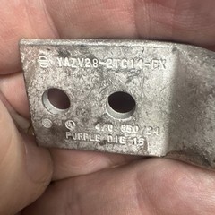 BURNDY YAV28L-2NT38-FX 4/0 Two Hole Lug Purple Die 15, 3/8” Holes, 1” Spacing