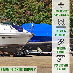 Polyethylene Plastic Shrink Wrap – 7 mil, Blue Shrink Film