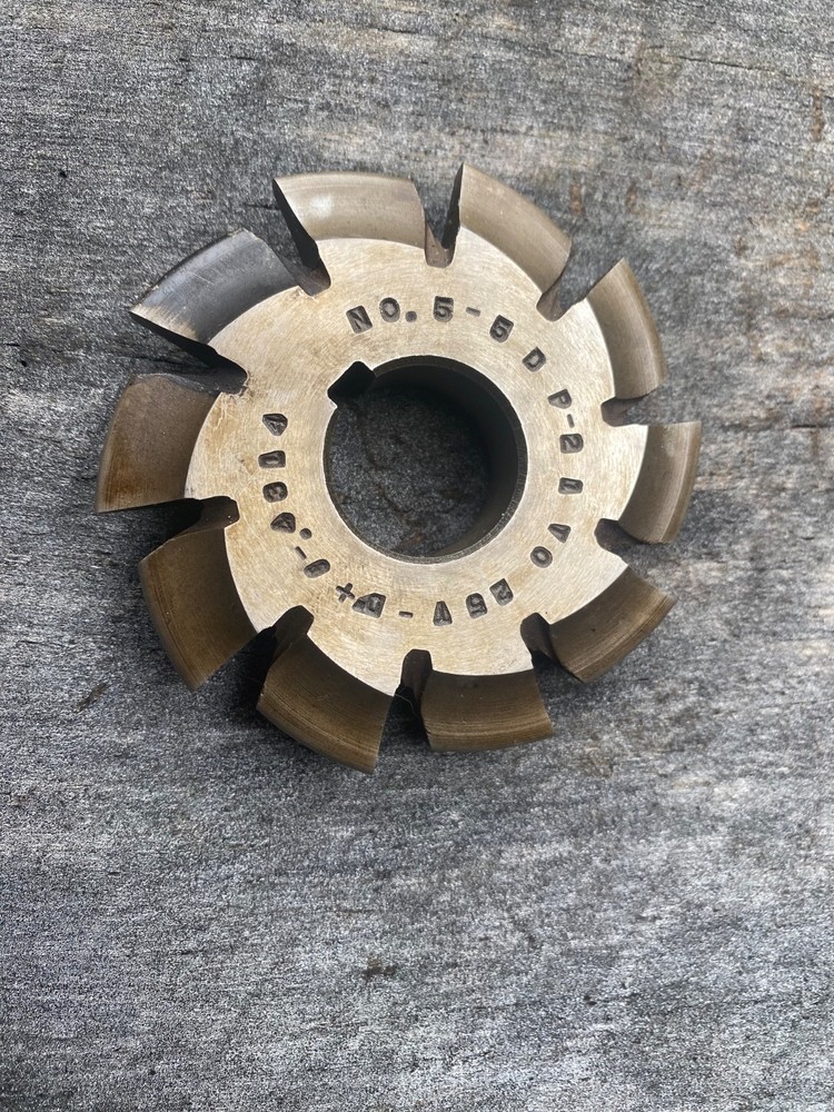 Brown and Sharp Involute Gear Cutter #5 5P 21-25 Teeth 1” arbor
