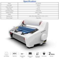 CA PICKUP 13.8″ Desktop Thermal Roll Laminator for A3/A4 UV DTF Film PET Film