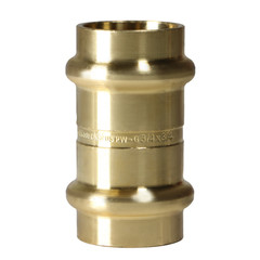 25 Pieces 3/4″ Press Coupling, Press Fit, Lead Free Brass