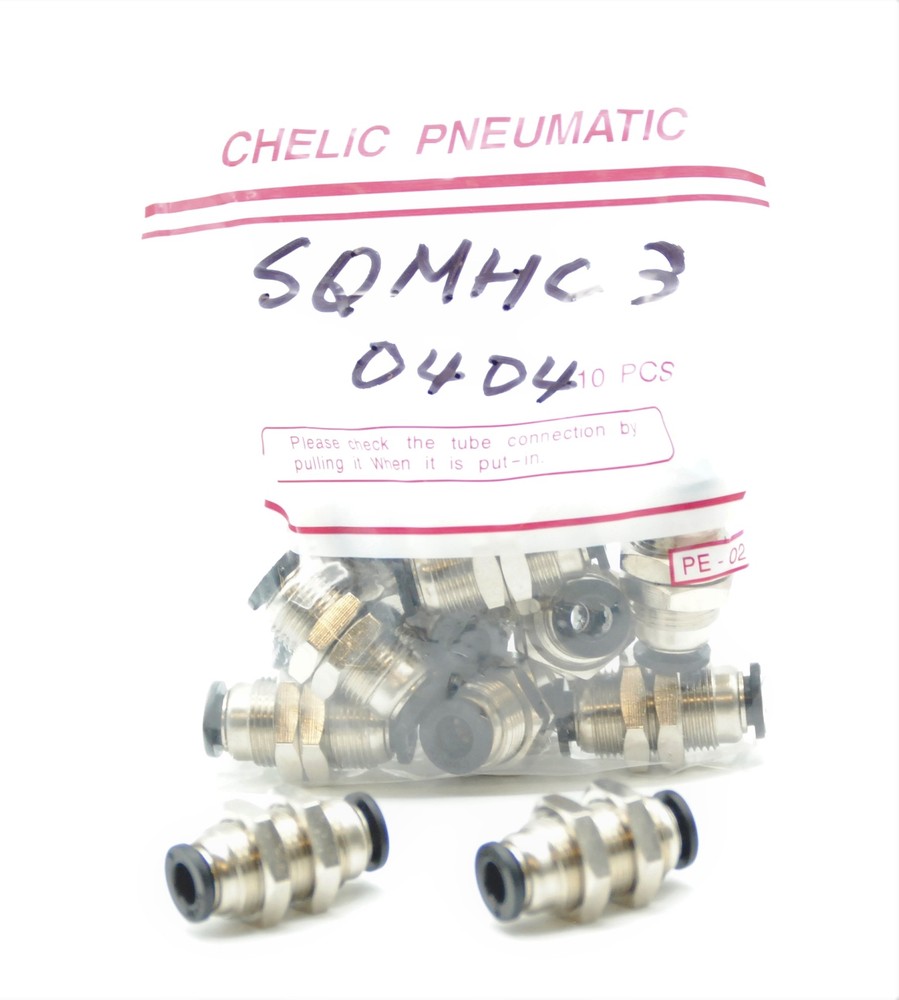 CHELIC SQMH-C3 4-4 Bulkhead union Push to connect Fitting (10 PCS PER BAG)