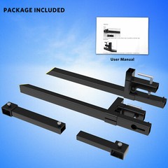 1500lbs 60″ Tractor Forks Clamp For Skid Steer Loader Bucket W/ Stabilizer Bar