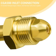 Nitrogen Regulator, 0-800 PSI, 0-4000PSI Output Pressure,CGA580 Inlet Connection
