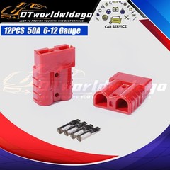 12Pcs 50A 10-12 Gauge Battery Quick Connect Winch Connector Plug Power Supply