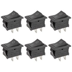 6Pcs Rocker Switch ON/Off 2 Position 2 Pin, AC 6A/250V, 10A/125V,KCD1 Toggle…