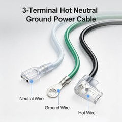 7.2FT LCDI A/C Power Cord Replacement 20 Amp 240V 4800W NEMA 6-20P Plug 12/3 AWG