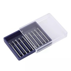 10Pcs Dental Tungsten Carbide Round Burs FG4 FG 1.6mm for High Speed Handpiece