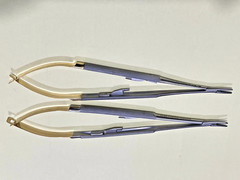 2X HU FRIEDY Castroviejo straight Needle Holder 7″ 18cm NH5024SiM NH5024RC