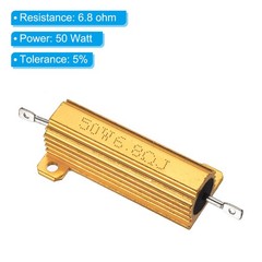 50W 6.8 Ohm Aluminum Shell Resistor 3Pcs Aluminum Housing Resistor