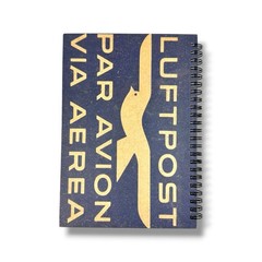 AIR MAIL Par Avion NOTEBOOK Journal Spiral Bound HC 63 Blank Pgs Chronical Books