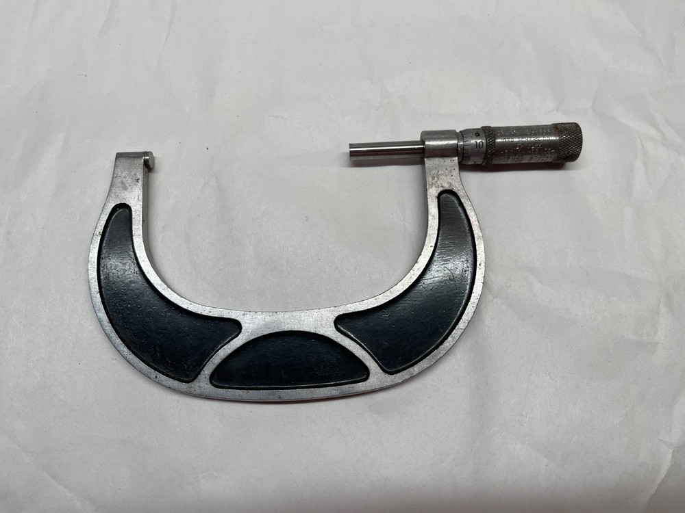 Vintage Geo Scherr Co. Outside Micrometer 3” – 4” New York USA
