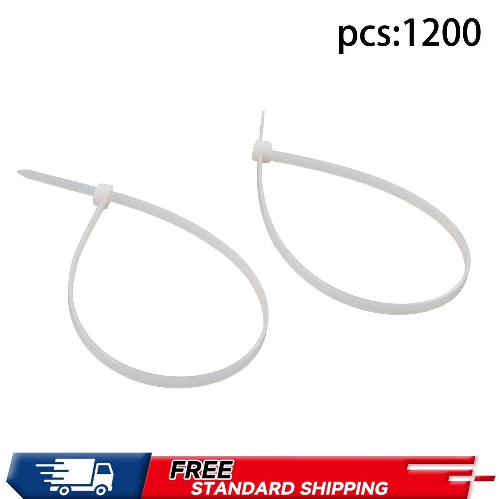 1200pcs 12 Inch Zip Ties 50lb Tensile Self-Locking Nylon Cable Ties Wide 0.18″