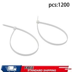 1200pcs 12 Inch Zip Ties 50lb Tensile Self-Locking Nylon Cable Ties Wide 0.18″