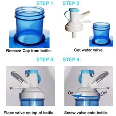 2 Pack 50mm Threaded Water Jug Dispenser Valve, Fits 1–5 Gallon 50 mm mout