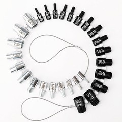 Nut and Bolt Thread Checker Inch & Metric Thread Gauge Nut and Bolt Size Gauge