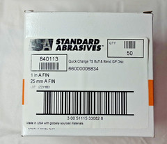 Standard Abrasives Aluminum Oxide Quick-Change Disc TSM 1″ Dia QTY50 7000046848