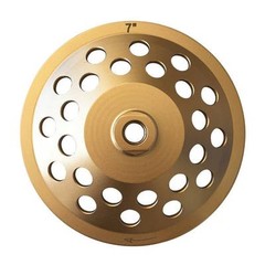 7″ Concrete Grinding Cup Wheels 12 Diamond Abrasive Seg 5/8″-11 Arbor Single Row