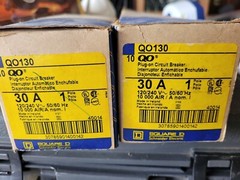 Square D QO130 30 Amp 1 Pole 120/240V Circuit Breaker Type QO Yellow “D”