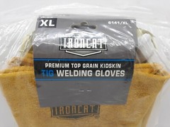 Ironcat 6141/XL Premium Top Grain Kidskin TIG Welding Gloves (6 Pairs)