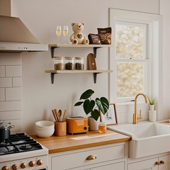 SKYSEN Floating Shelves for Wall Set of 6, 15.7in Wood 15.7″, Rustic Brown