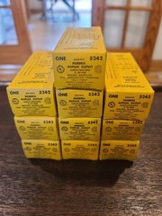 Lot of 10 Hubbell 5242 Brown Bakelite Duplex Outlet 15A 125V Grounding 3-Wire US
