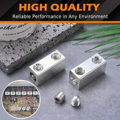Blulu 4 Pack 4/0-6 AWG Dual Rated Splicer, Aluminum Splice/Reducer, Mechanica…