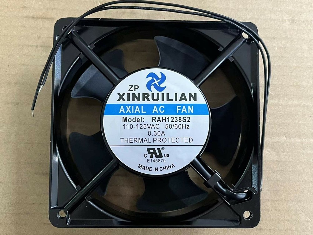 1 PCS XINRUILAN Fan RAH1238S2 AC 100-125V 50/60 0.30A 12038 12CM 2 Wire