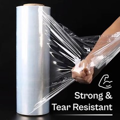 1 Roll 20 in x 5000 ft x 80 Gauge Opaque Blue Cast Hand Machine Stretch Wrap