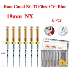 6Pcs/pack Dental Endo CV-Blue Taper File Niti Rotary Files 25MM Root Canal USA